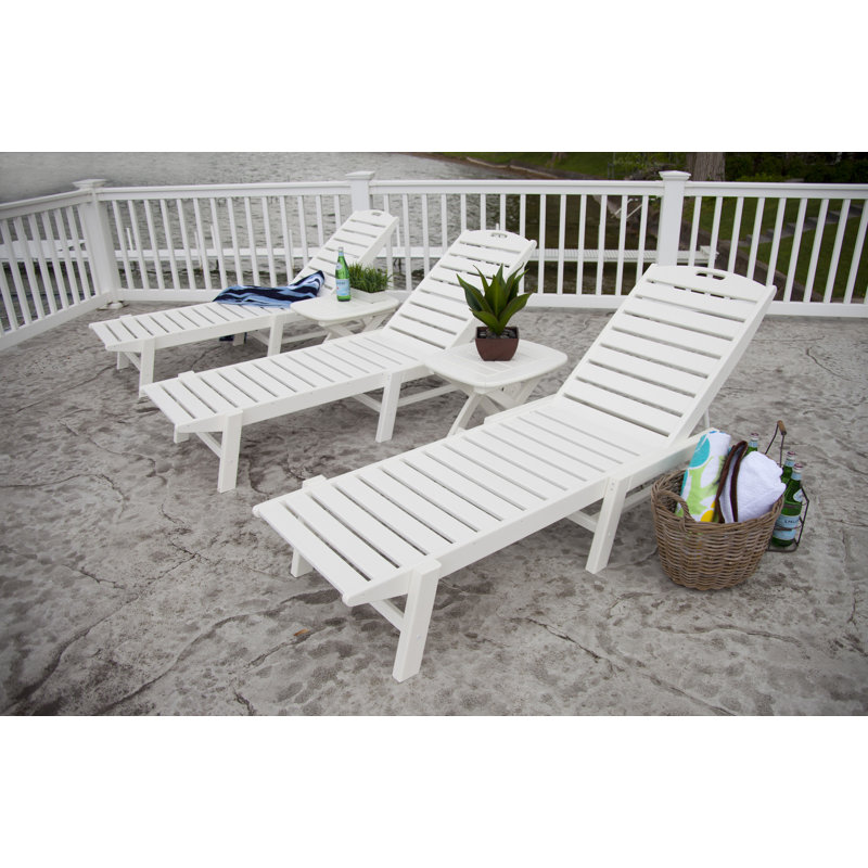 POLYWOOD® Nautical Reclining Chaise Lounge & Reviews Wayfair